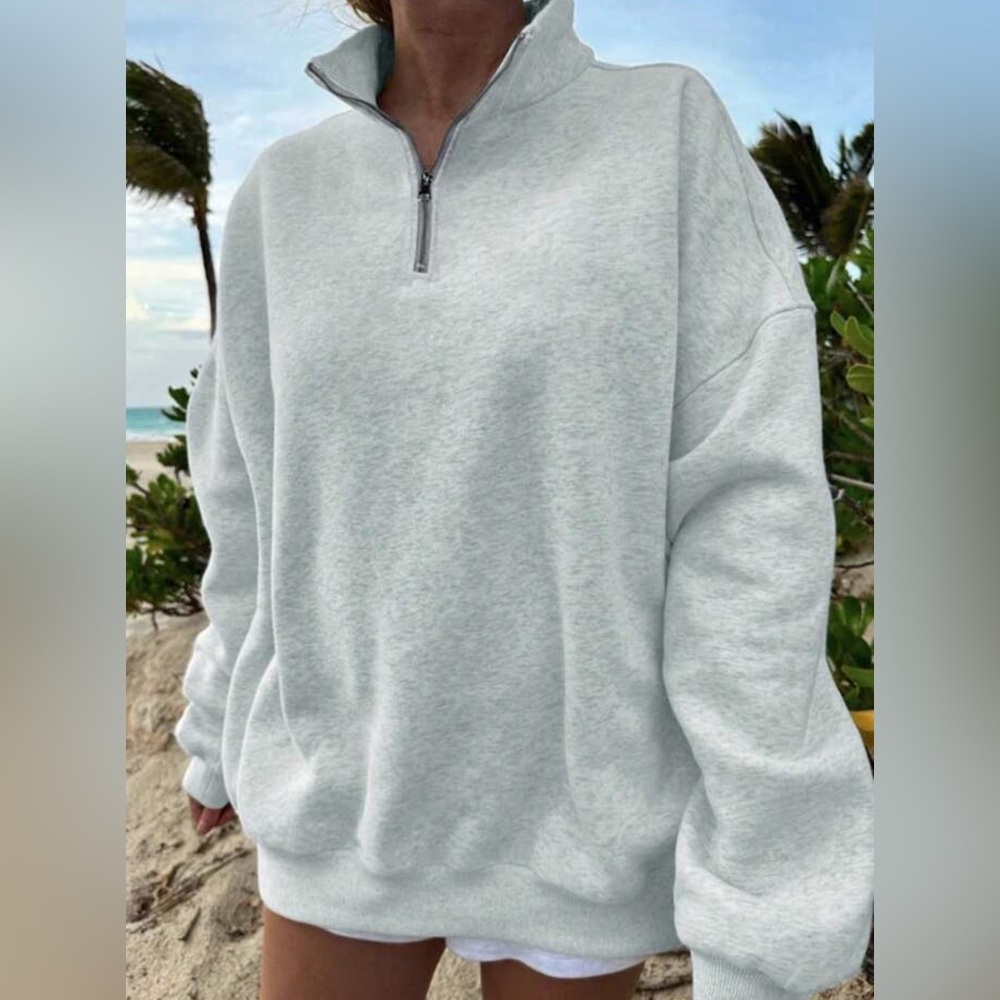 Women's Oversized Quarter-Zip Sweater